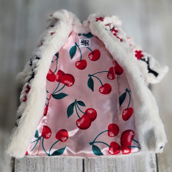 Rainbow Shadow High Rosie Redwood Doll Outfit Cherry Blossom Faux Fur Long Coat - Picture 6 of 9